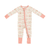 Bows & Bunnies (Convertible Zip Footies) - BIG FRENCHIES