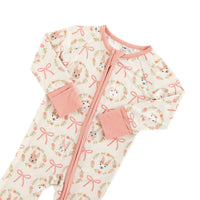 Bows & Bunnies (Convertible Zip Footies) - BIG FRENCHIES