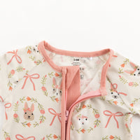 Bows & Bunnies (Convertible Zip Footies) - BIG FRENCHIES
