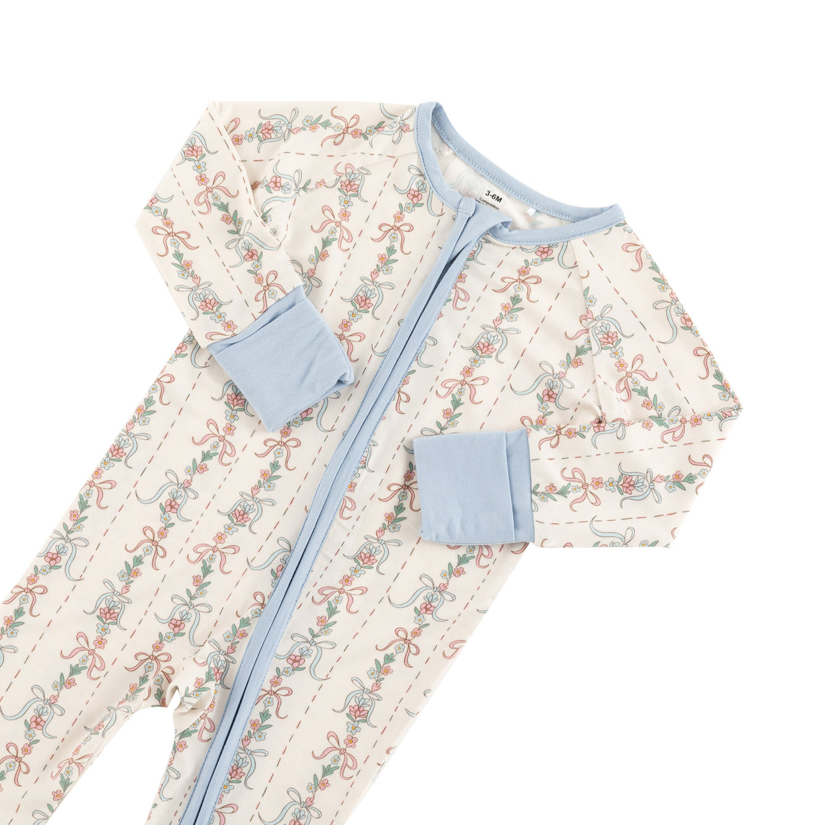 Bow Blossom (Convertible Zip Footies) - BIG FRENCHIES