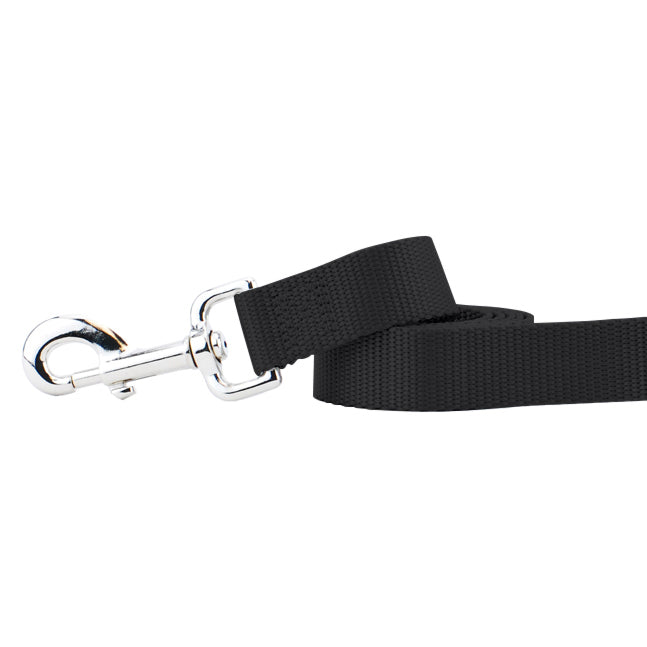 Black Nylon Dog Leash-Pet Collars & Leashes-BIG FRENCHIES-2 Hounds Design