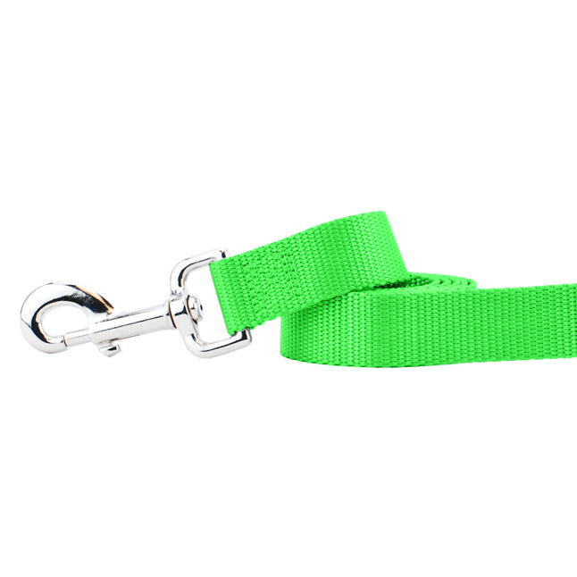 Neon Green Nylon Dog Leash-Pet Collars & Leashes-BIG FRENCHIES-2 Hounds Design