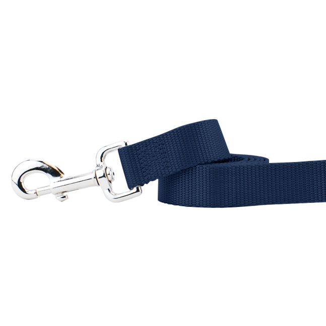 Navy Blue Nylon Dog Leash-Pet Collars & Leashes-BIG FRENCHIES-2 Hounds Design