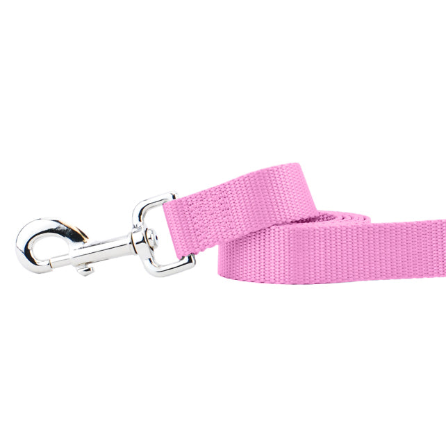 Rose Pink Nylon Dog Leash-Pet Collars & Leashes-BIG FRENCHIES-2 Hounds Design