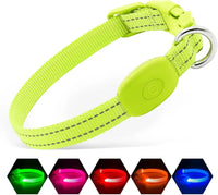 LED Dog Collar Rechargeable Light-Up Safety Collar for Night Walking (colors)