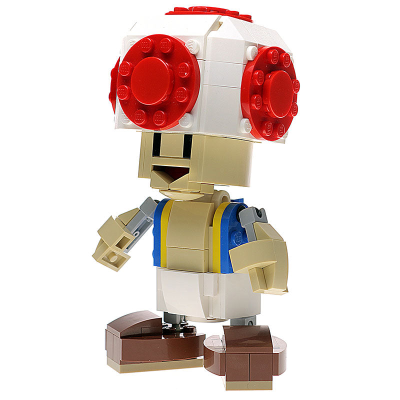 Custom Super Mushroom Head Figure made using LEGO parts - B3 Customs-Custom LEGO Kit-BIG FRENCHIES-B3 Customs