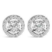 Men's 14K White Gold 1 3/4 Cttw Lab Grown Diamond Halo Cufflink