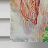 Petit Basset Griffon Vendeen St. Patrick's Day Shamrock House Flag 28x40 Porch Sleeve Pole Decorative Outside Yard Banner Artwork Wall Hanging, Polyester