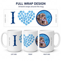 Blue Newfoundland Ceramic Coffee Mug 15 oz Decorative Large C Handle Mug Cup for Tea, Cocoa Hot Chocolate