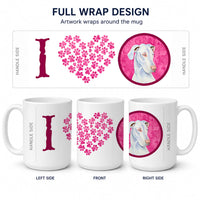 Pink Great Dane Ceramic Coffee Mug 15 oz Decorative Large C Handle Mug Cup for Tea, Cocoa Hot Chocolate