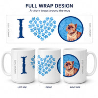 Blue Brussels Griffon Ceramic Coffee Mug 15 oz Decorative Large C Handle Mug Cup for Tea, Cocoa Hot Chocolate