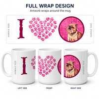 Pink Brussels Griffon Ceramic Coffee Mug 15 oz Decorative Large C Handle Mug Cup for Tea, Cocoa Hot Chocolate