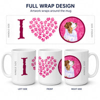 Pink Australian Shepherd Ceramic Coffee Mug 15 oz Decorative Large C Handle Mug Cup for Tea, Cocoa Hot Chocolate