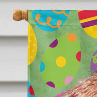 Petit Basset Griffon Vendeen Easter Eggtravaganza House Flag 28x40 Porch Sleeve Pole Decorative Outside Yard Banner Artwork Wall Hanging, Polyester