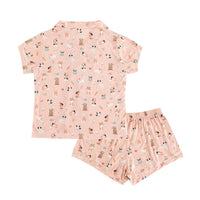 Puppy Egg Hunt (Women's Short Sleeve PJ) - Pink