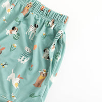 Puppy Egg Hunt (Women's Short Sleeve PJ) - Aquamarine - BIG FRENCHIES