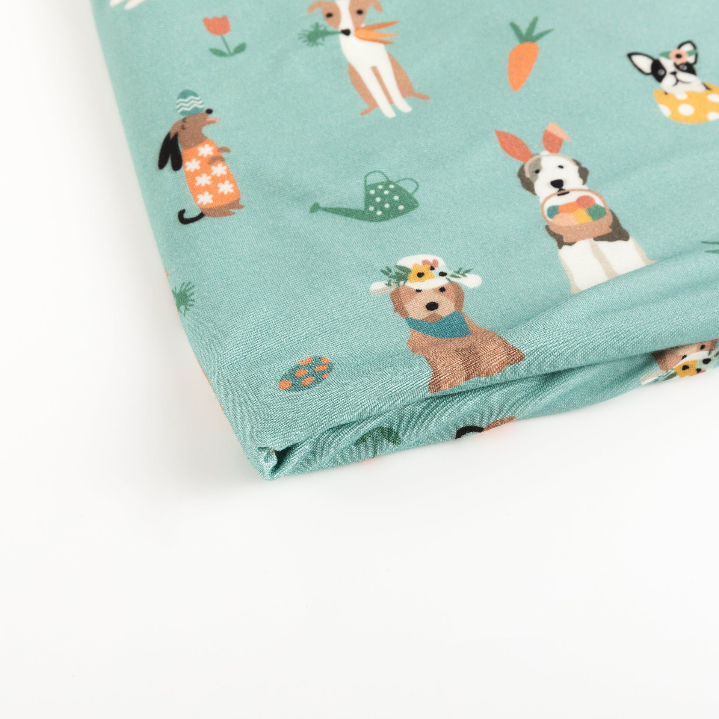 Puppy Egg Hunt (Dream Blanket) - Aquamarine - BIG FRENCHIES