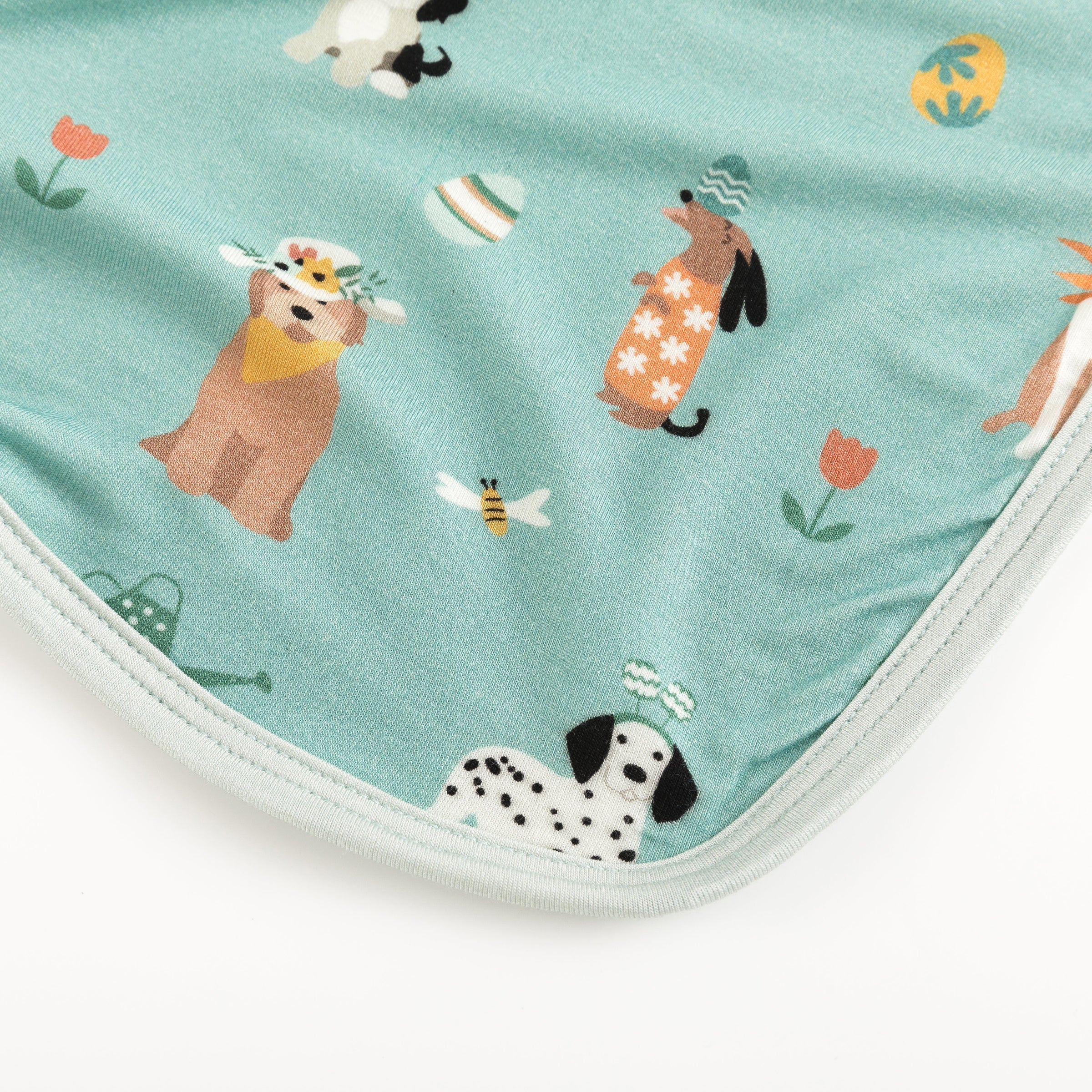 Puppy Egg Hunt (Dream Blanket) - Aquamarine - BIG FRENCHIES