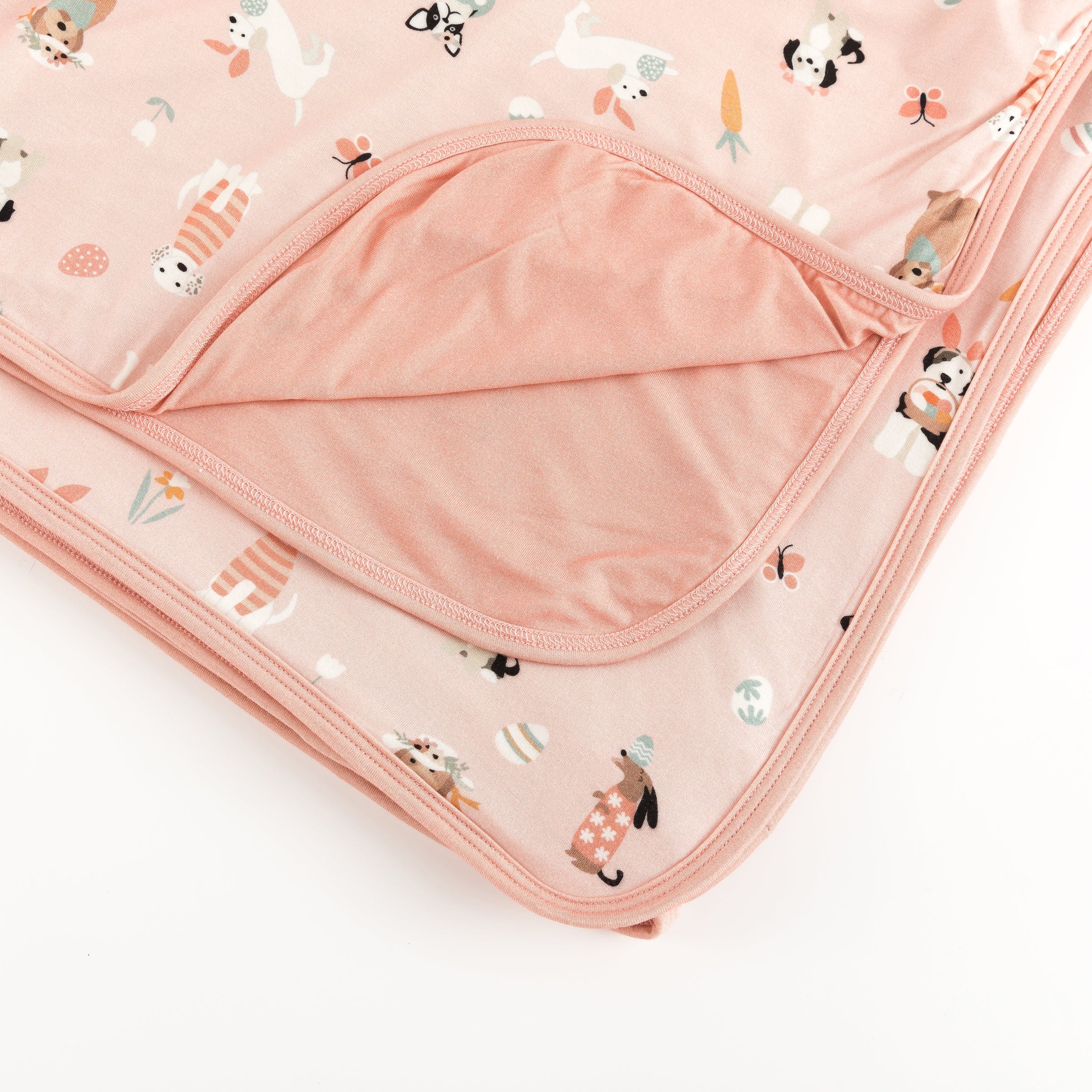 Puppy Egg Hunt (Dream Blanket) - Pink - BIG FRENCHIES