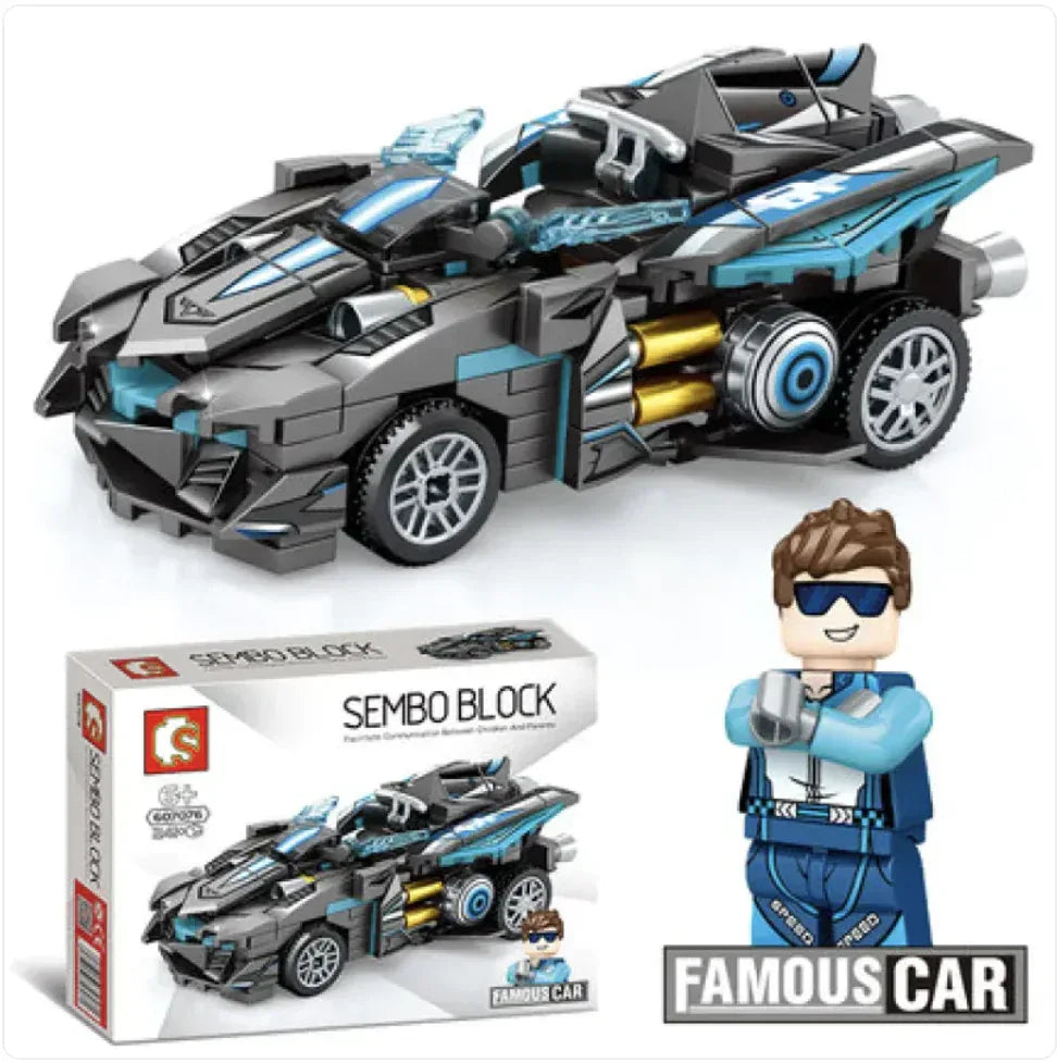 City Racing Building Blocks Set - Educational Car Story Toys for Children - # BOT&G52710007 - BIG FRENCHIES