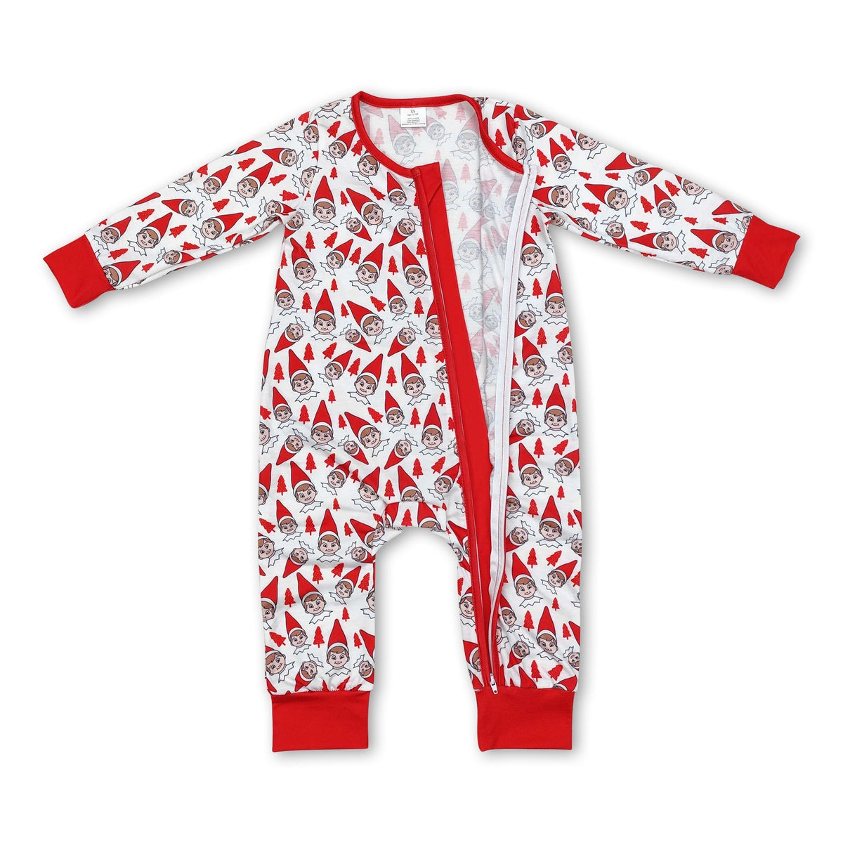 Red hat Christmas tree baby kids zipper sleeper - BIG FRENCHIES