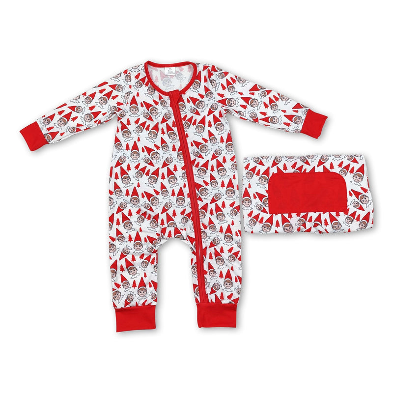 Red hat Christmas tree baby kids zipper sleeper - BIG FRENCHIES