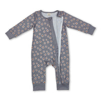 Long sleeves daisy baby girls zipper sleeper - BIG FRENCHIES