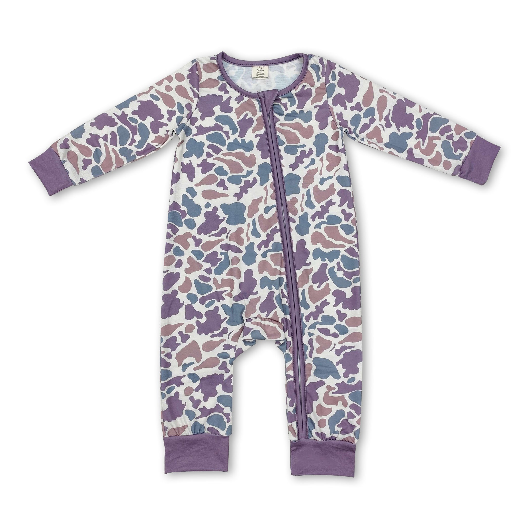 Long sleeves camo print baby kids zipper sleeper - BIG FRENCHIES