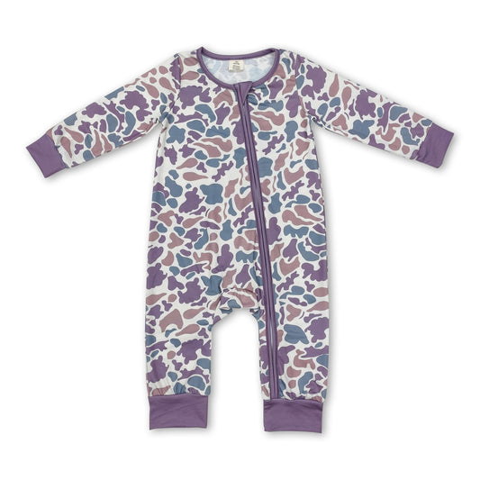 Long sleeves camo print baby kids zipper sleeper - BIG FRENCHIES
