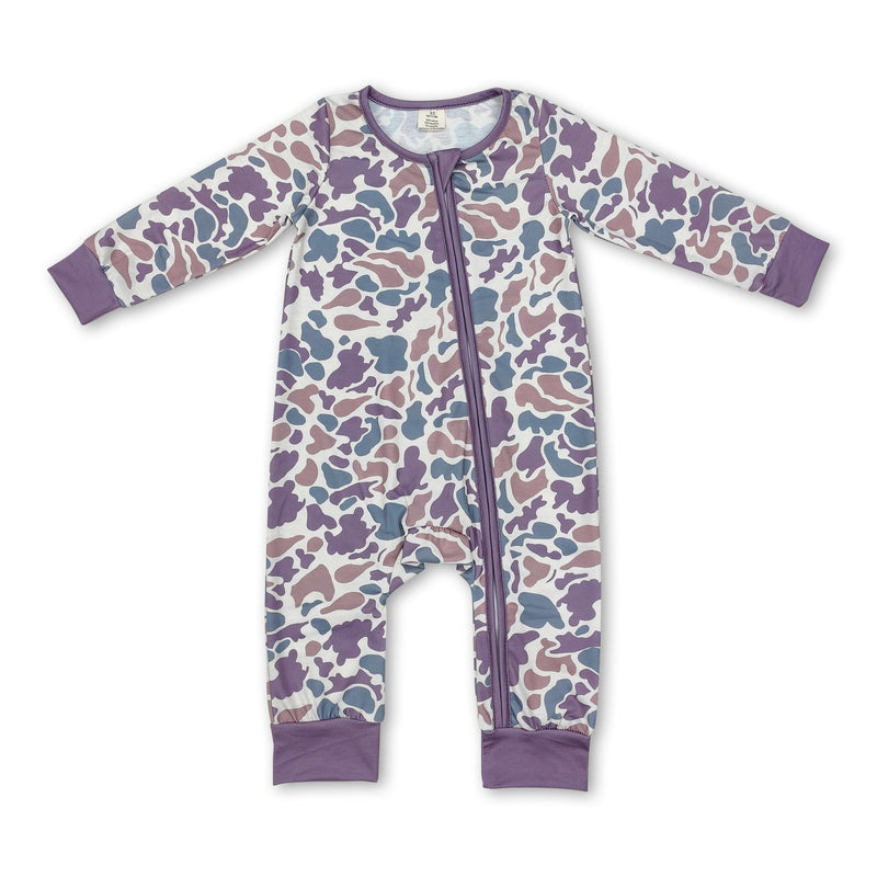 Long sleeves camo print baby kids zipper sleeper - BIG FRENCHIES