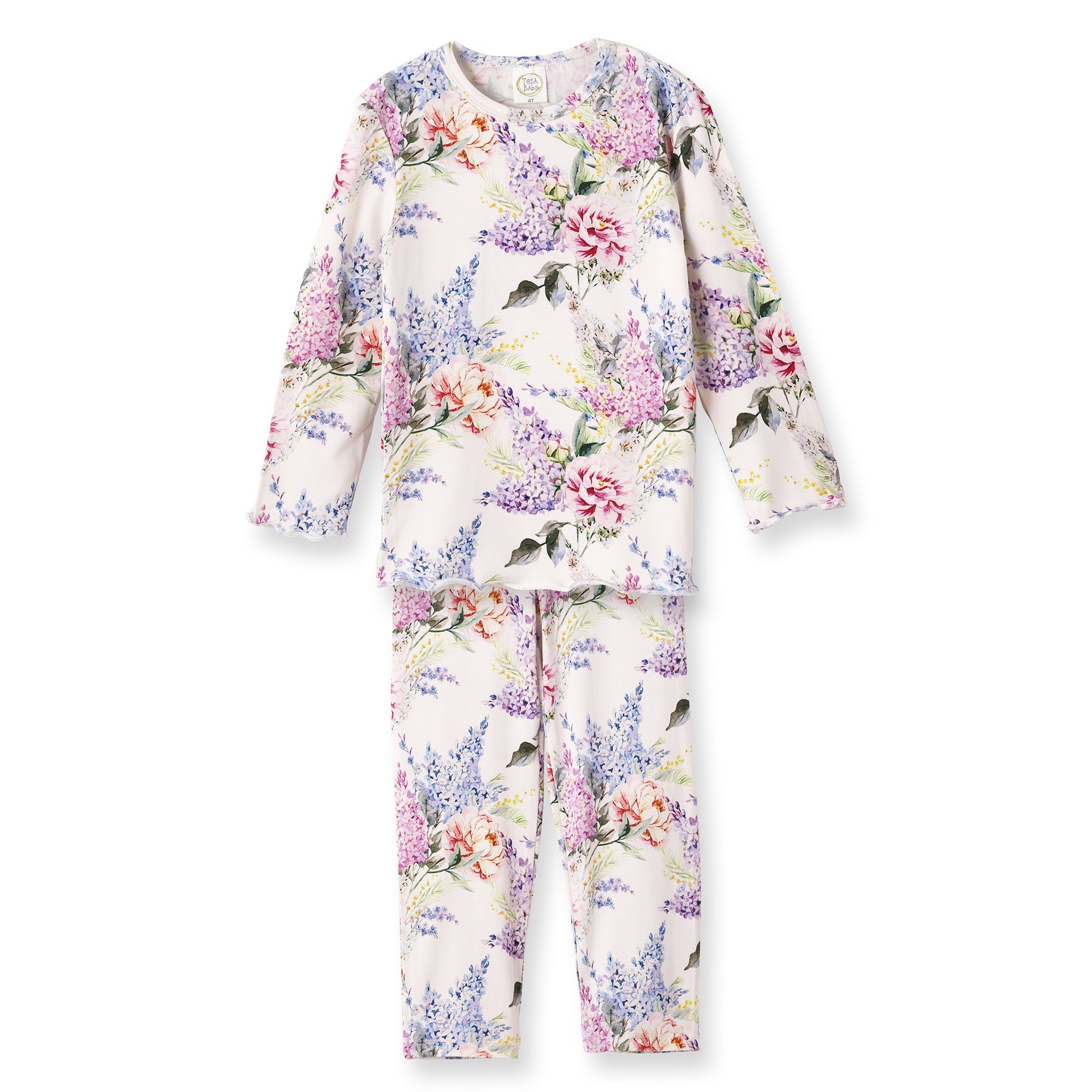 Watercolor Floral Bamboo Girls Pajama Set - BIG FRENCHIES