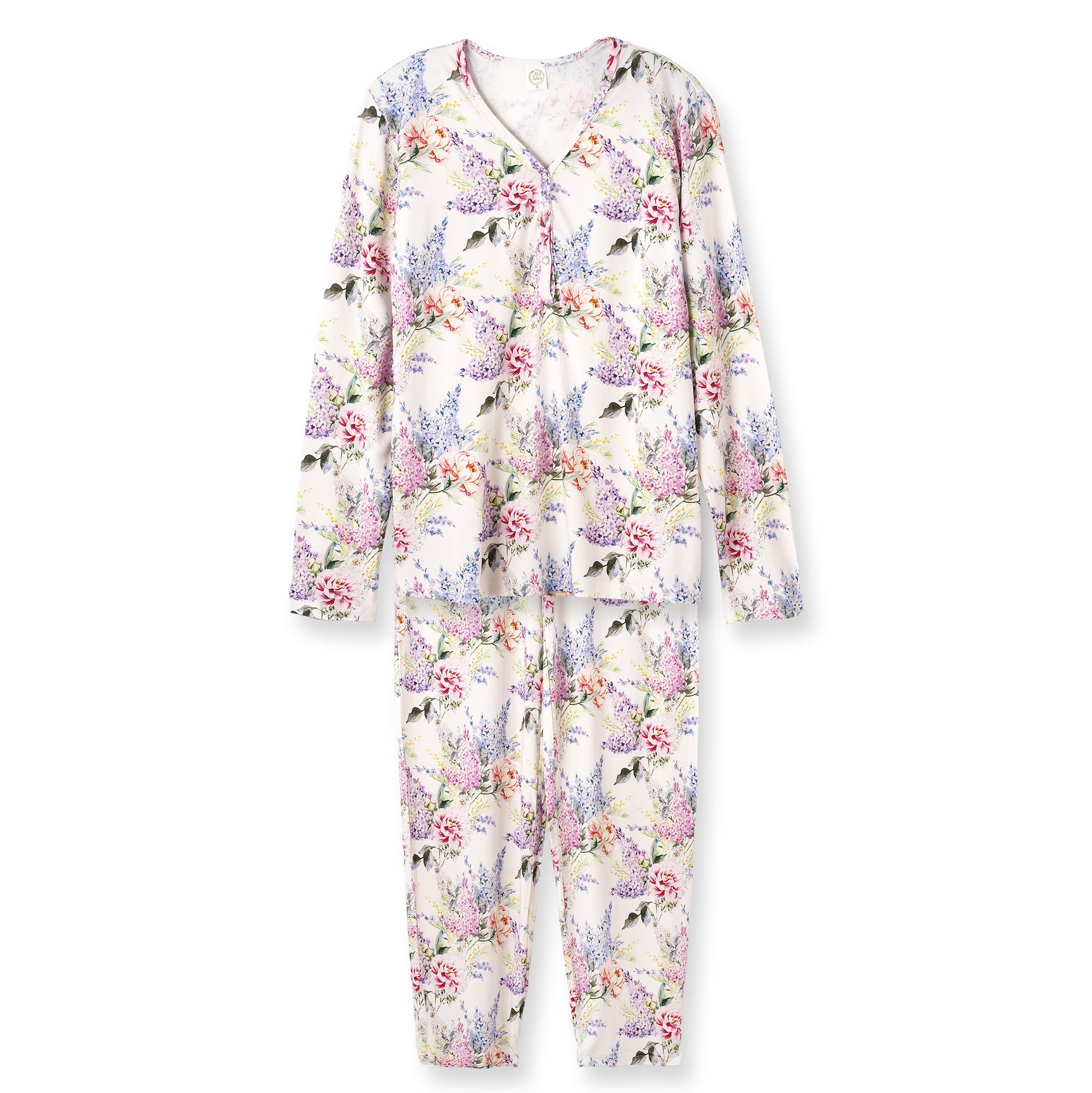 Watercolor Floral Bamboo Women’s Pajama Set