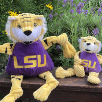 NCAA Louisiana State University, Mike the Tiger Knottie® Plush Dog Toy - BIG FRENCHIES