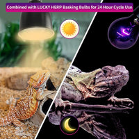LUCKY HERP Reptile Night Heat Bulb 2 Pack 50W/75W UVA Heat Lamp E26