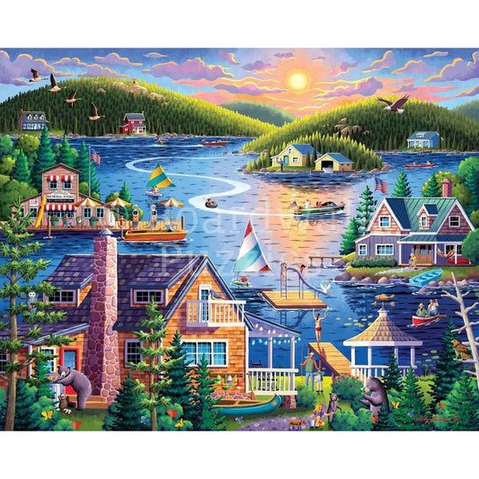 Lake House 1000 Piece Jigsaw Puzzle Boardwalk - BIG FRENCHIES