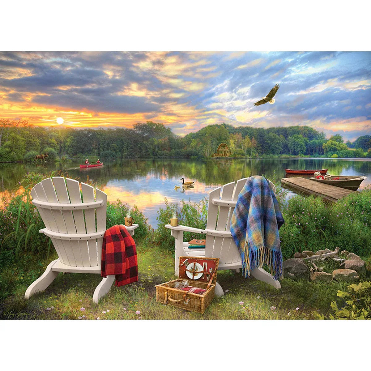 Lakeshore 1000 Piece Jigsaw Puzzle Cobble Hill - BIG FRENCHIES