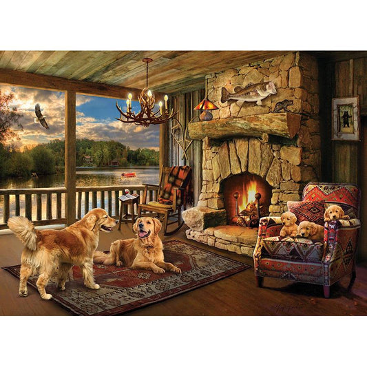 Lakeside Cabin 1000 Piece Jigsaw Puzzle Cobble Hill