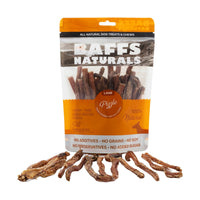 BAFFS NATURALS All-Natural Premium Lamb Pizzle Dog Chews – (8oz Bag) - BIG FRENCHIES