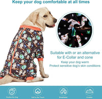 Large Dog Pajamas Space Astronaut Print Recovery Shirt UV Pullover