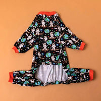 Large Dog Pajamas Space Astronaut Print Recovery Shirt UV Pullover