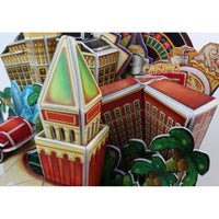 Las Vegas Cityscape 64 Piece 3D Puzzle and Coin Bank