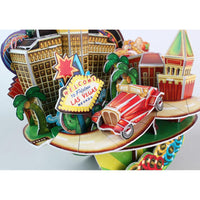 Las Vegas Cityscape 64 Piece 3D Puzzle and Coin Bank