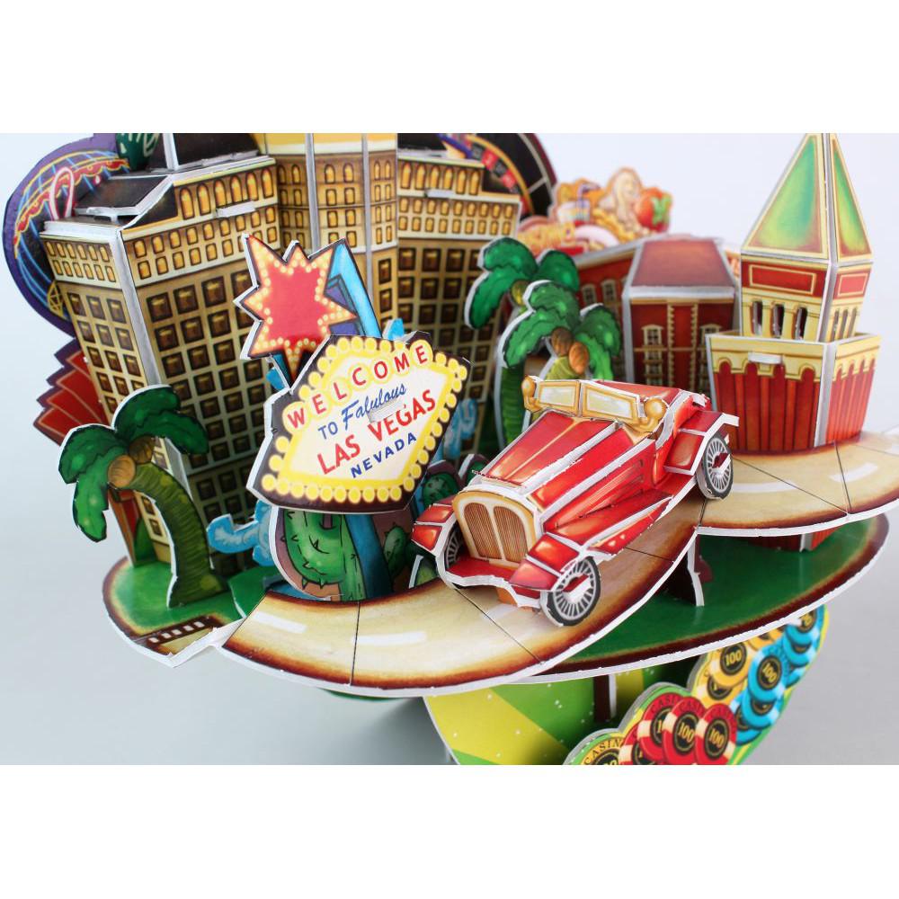 Las Vegas Cityscape 64 Piece 3D Puzzle and Coin Bank