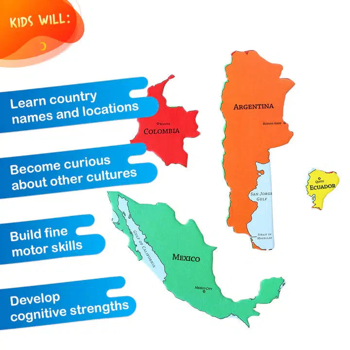 Latin America GeoPuzzle 50 Piece Jigsaw Puzzle Geotoys