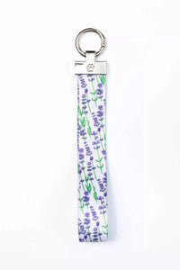 Lavender Blooms Wristlet Keychain