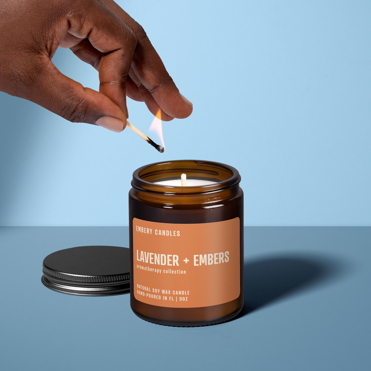 Lavender + Embers | Soy Wax Scented Candle