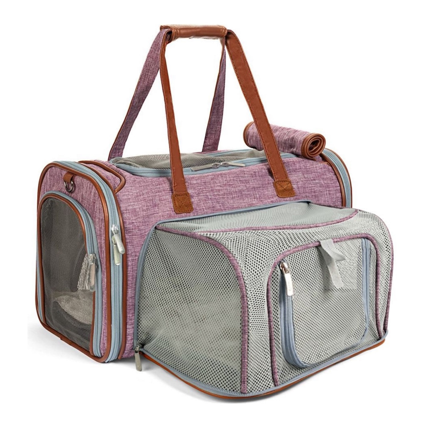 Mr. Peanut's Gold Series Mini Size Airline Compliant Expandable Pet Carrier - BIG FRENCHIES