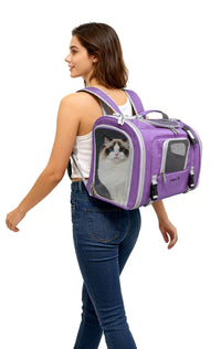 Mr. Peanut's Monterey Series Airline Compliant Horizontal Backpack Pet Carrier - BIG FRENCHIES