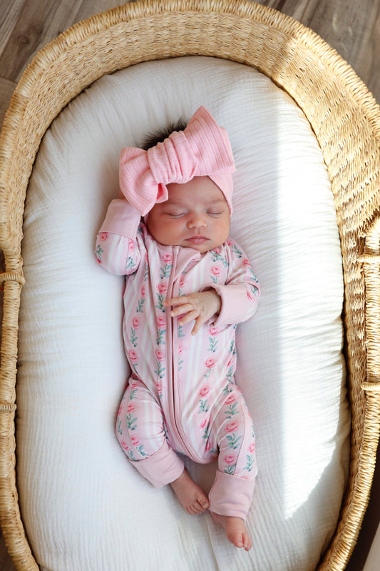 La Vie En Rose (Convertible Zip Footies) - BIG FRENCHIES
