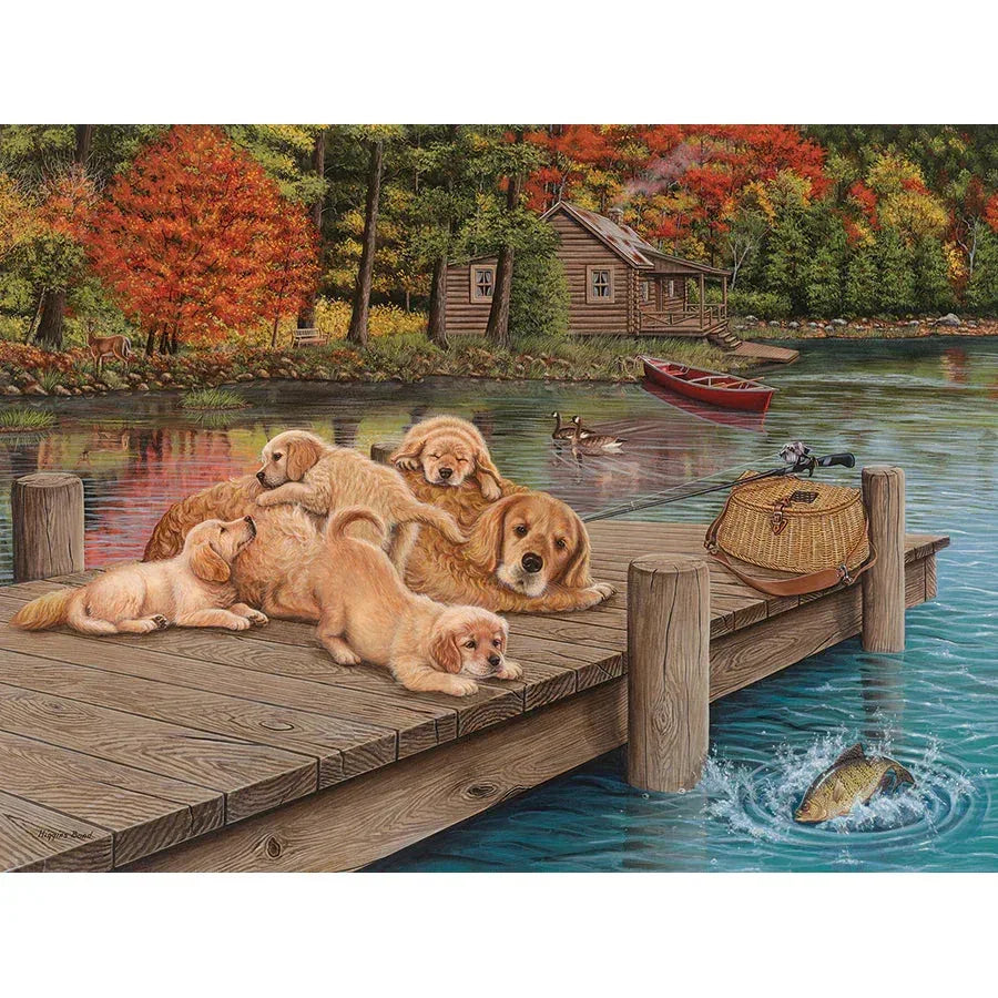 Lazy Day on the Dock 275 Large Piece Jigsaw Puzzle Cobble Hill - BIG FRENCHIES